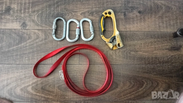 карабинер самохват ремък алпинизъм катерене petzl, снимка 2 - Други спортове - 55230459