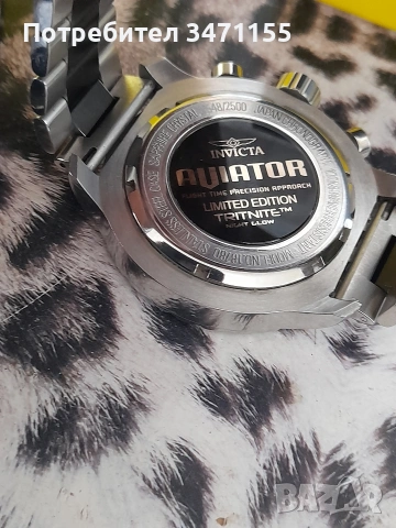 Лимитиран кварцов хронограф Invicta/Инвикта Aviator Tritnite, снимка 8 - Мъжки - 54514092