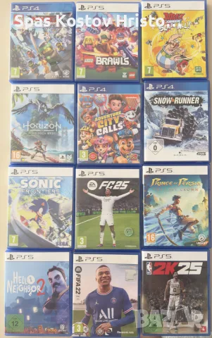 12 оригинални игри PS4 / PS5 – Horizon, Sonic, FC 25, NBA 2K25, LEGO и др.