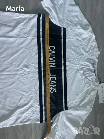 Calvin Klein Jeans Logo T-Shirt White Size XL – New with Tags, снимка 3 - Тениски - 55304529