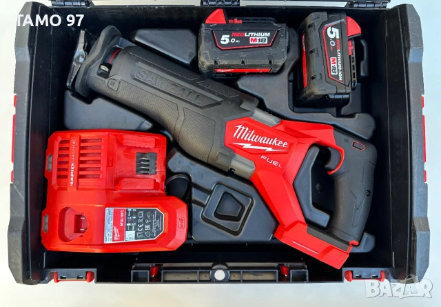 Milwaukee M18 FSZ - Акумулаторен безчетков саблен трион като нов 2025, снимка 2 - Триони и циркуляри - 54323402