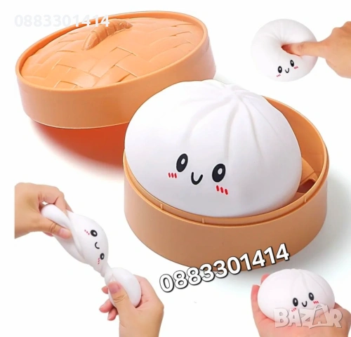 Dumplings Squishy Fidget Антистрес Дъмплинг скуиши, снимка 6 - Други - 54615681