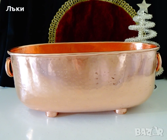Меден съд за готвене и печене,чиста червена мед 1 кг.,печат. 