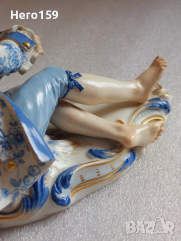 Порцеланова фигура на фирма MEISSEN-начало на 20 век., снимка 7 - Колекции - 54291121