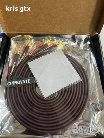 2 X 4m HiFi OFC Audio Speaker Cables Gold-Plated Banana Plugs 2x2.5mm, снимка 9 - Тонколони - 55073498