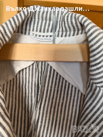 Сако райе Max Mara, 100% лен, снимка 7 - Сака - 54937793