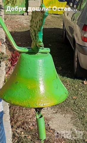 Камбани: Жаба камбана, Ангел цигулар Стара бронзова камбана камбанка звънец звънче хлопка , снимка 14 - Статуетки - 32157339