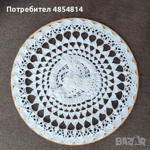 Пано „Ангел“. Диаметър 26 см., снимка 2 - Декорация за дома - 55179852