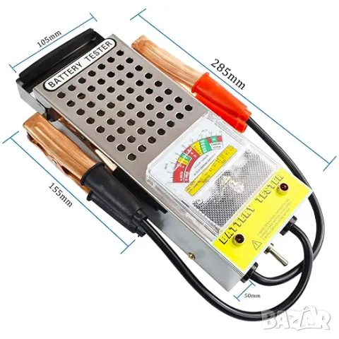 Тестер за автомобилни акумулатори - 12V 100A / 6V 50A, снимка 2 - Аксесоари и консумативи - 55641629