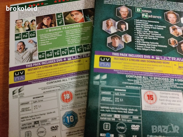Breaking Bad - complete 6 seasons dvd boxset двд бокссет комплект , снимка 5 - DVD филми - 54460383
