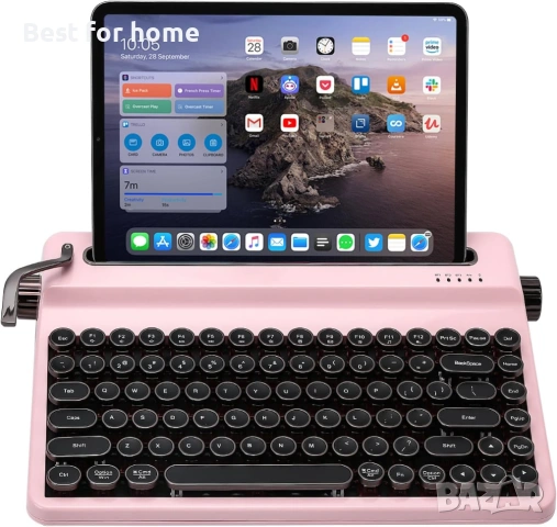 YUNZII QL75 Безжична пишеща машина с възможност за замяна в ретро стил