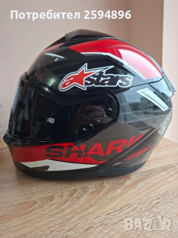 Каска Shark Ridill 2 Bersek Black Red - размер S