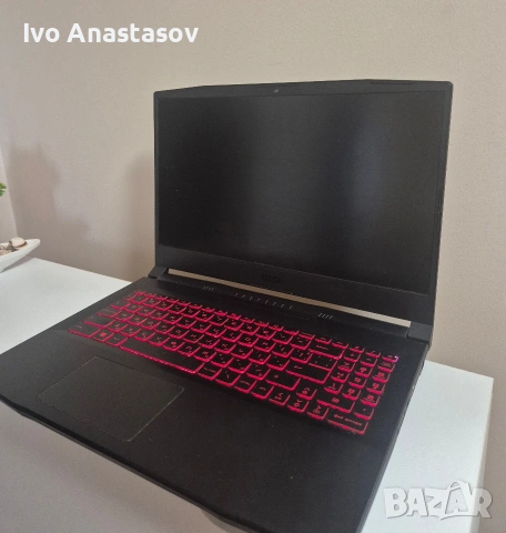 НОВ Геймърски лаптоп MSI Katana GF66 (16GB RAM / 1.5TB SSD / RTX 3050Ti), снимка 2 - Лаптопи за игри - 55249878