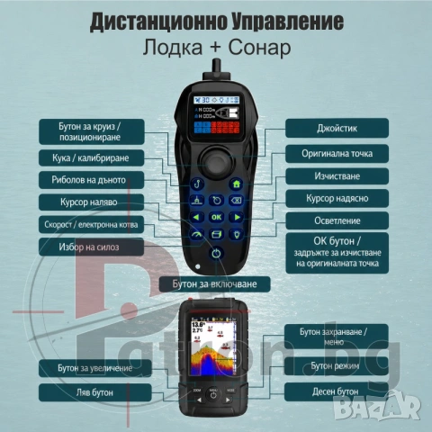 Лодка за захранка Flytec V600 Pro Sonar с вграден сонар Lucky и GPS, голяма батерия 18000mAh, снимка 18 - Стръв и захранки - 55280639