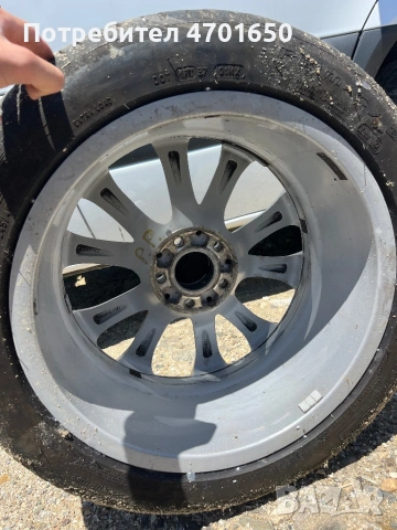 Оригинални джанти Mercedes-Benz 18” 5x112 ET43 + гуми Michelin DOT 0623 , снимка 7 - Гуми и джанти - 54858669