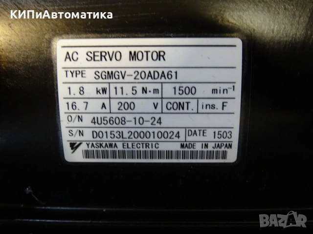 Серво мотор редуктор Apex Dinamics AB180-S2-P1 YASKAWA SGMGV-20ADA61, снимка 6 - Резервни части за машини - 54580307