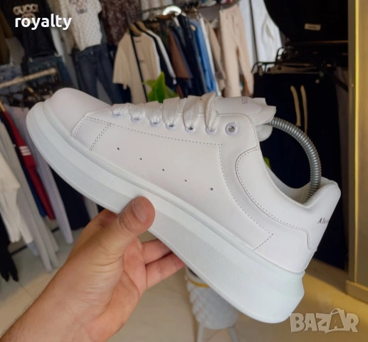 Alexander McQueen Нови Бели Дамски Маратонки с Кутия 