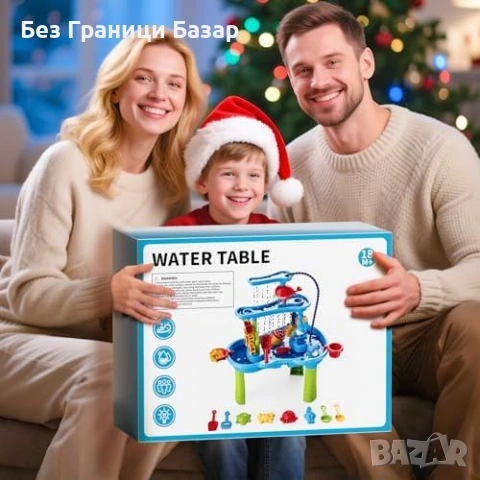 Нова Детска маса за пясък и вода 3 нива със слонче и 16 части аксесоари форми, снимка 8 - Образователни игри - 54059229