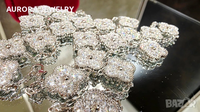 Van Cleef & Arpels VCA 20 Motifs Silver Diamonds Vintage Alhambra Long Clover Дамско Колие, снимка 5 - Колиета, медальони, синджири - 54736724