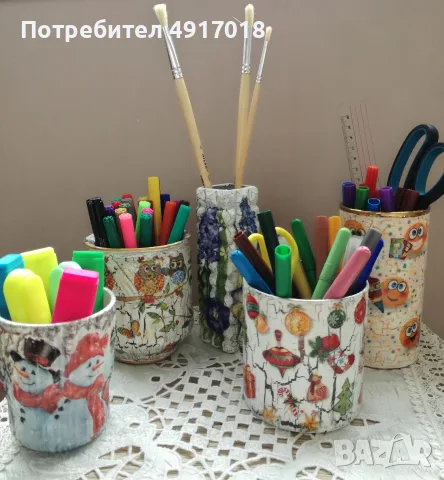Ръчно изработени изделия с декупаж, снимка 16 - Декорация за дома - 55646635