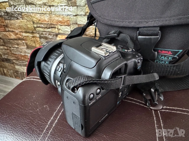 Фотоапарат Canon eos 1000D + обектив, снимка 5 - Фотоапарати - 54669308