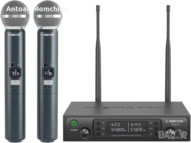 Безжични микрофони Phenyx Pro PTU-71-2H UHF