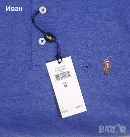 Нова оригинална фланелка Polo Ralph Lauren custom slim fit - размер  L, M - 100% памук, снимка 6 - Тениски - 54038332
