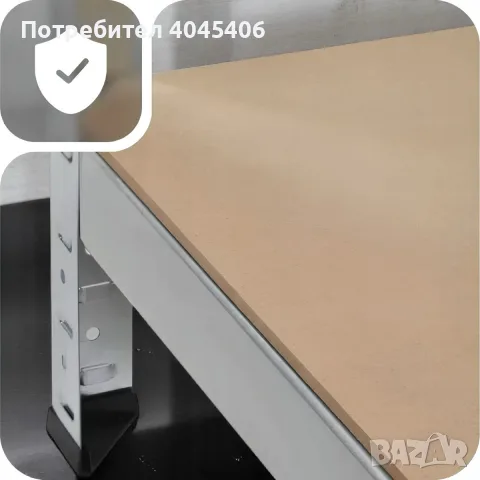 Професионален метален стелаж HÖGLER 205x120x45 см – 5 Рафта, до 880кг, регулируема височина, снимка 3 - Други - 55505302