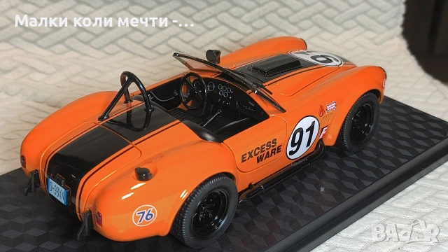 метална количка Shelby Cobra .Мащаб 1:20.Чисто нова, снимка 4 - Колекции - 54909907