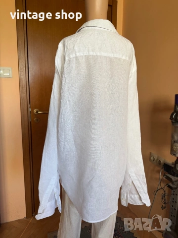 Мъжка ленена риза H&M, размер XL, снимка 3 - Ризи - 54940110