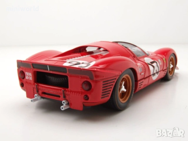 Ferrari 330 P4 n.23 Sieger Daytona 1967 Bandini Amon - мащаб 1:24 на bBurago моделът е нов в кутия, снимка 2 - Колекции - 54331315