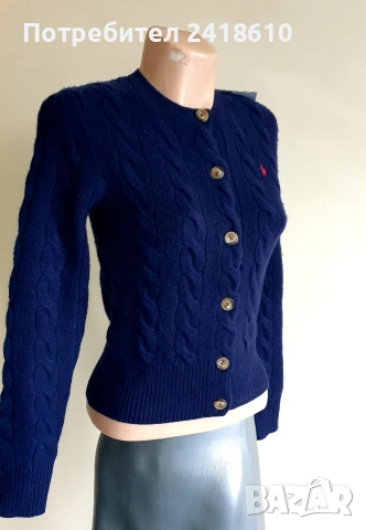 POLO Ralph Lauren Cable Wool / Cashmere Knit Womens Size XS НОВО!  ОРИГИНАЛ! Дамска Жилетка, снимка 5 - Жилетки - 53709119