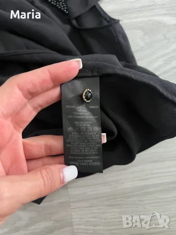 Ted Baker London дамска черна блуза с декоративни мъниста, снимка 4 - Тениски - 55305245