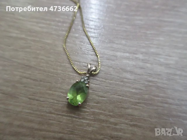 Огърлица с перидот, снимка 3 - Колиета, медальони, синджири - 55693993