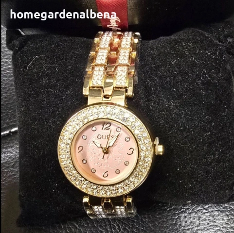 Дамски луксозни часовници с кристали — метална верижка — различни модели и цветове, снимка 9 - Дамски - 54233069