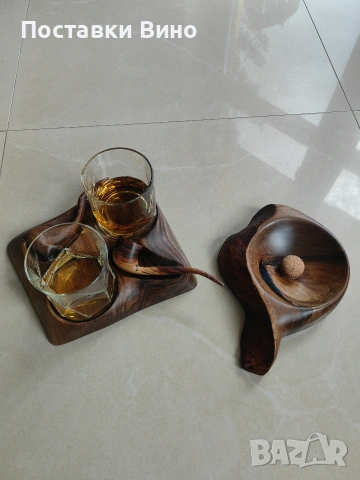 Поставка за чаша и лули с пепелник за лули, снимка 2 - Декорация за дома - 54146250