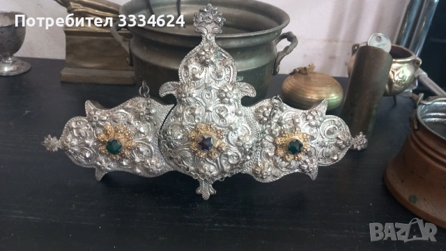 АВТЕНТИЧНА СРЕБЪРНА КЮСТЕНДИЛСКА ПАФТА ПАФТИ, снимка 2 - Антикварни и старинни предмети - 54527721