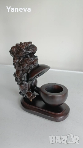 Кадилница за тамян от палисандрово дърво с куче Фу , символ на защита, сила и просперитет , снимка 5 - Антикварни и старинни предмети - 54151638