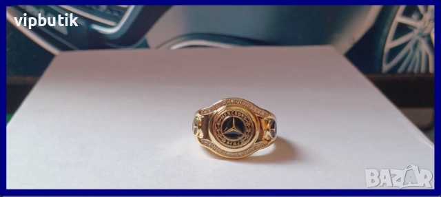 стилен пръстен за почитателите на Мерцедес, снимка 3 - Пръстени - 54014574