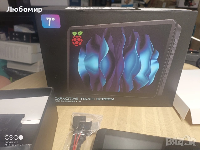 ROADOM сензорен монитор с корпус, 7-инчов екран за Raspberry Pi, IPS FHD 1024×600, бърз , снимка 8 - Монитори - 54865157
