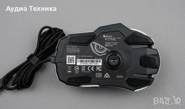 Roccat Kone Aimo White Бяла мишка, снимка 3 - Клавиатури и мишки - 55671064