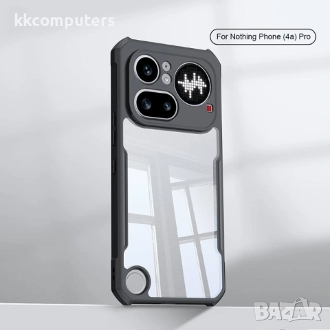 XUNDD Прозрачен Калъф за Nothing Phone (4a) Pro - TPU+Акрил, Airbag, 0.8mm защита, Черен, снимка 3 - Калъфи, кейсове - 54250194