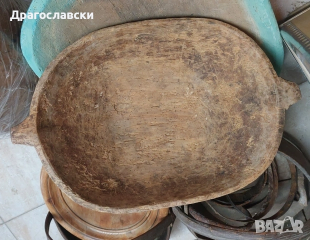 Корита, копанки, нощви:  Корито копанка нощва старинни нощви стари дървени, дървен съд