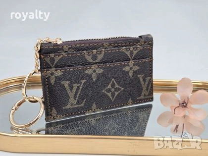 Нов Кожен Дамски Картодържател с Халка Louis Vuitton Gucci, снимка 4 - Портфейли, портмонета - 55172036