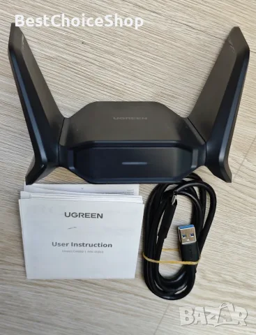 UGREEN BE6500 WiFi 7 Dongle адаптер за настолен компютър 5GHz/2.4GHz/6GHz Tri-Band само Windows10/11, снимка 2 - Рутери - 55426131