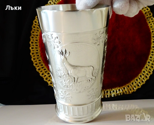 Калаена чаша,халба,Рицар,Елен,гравиране,калаена сватба. , снимка 7 - Антикварни и старинни предмети - 55104351