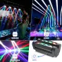 BETOPPER Сценична светлина, DJ светлина с движеща се глава за партита, 8x3W RGBW LED паяк, снимка 12