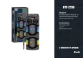 Двойна караоке колона BTS 2238 с Bluetooth 2х6.5“ микрофон и светлини, снимка 1