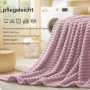 Плюшено одеяло 150x200см Corduroy Berry Purple, снимка 5