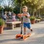 Детска сгъваема тротинетка 21st Scooter със светещи силиконови колела – Оранжева, снимка 4